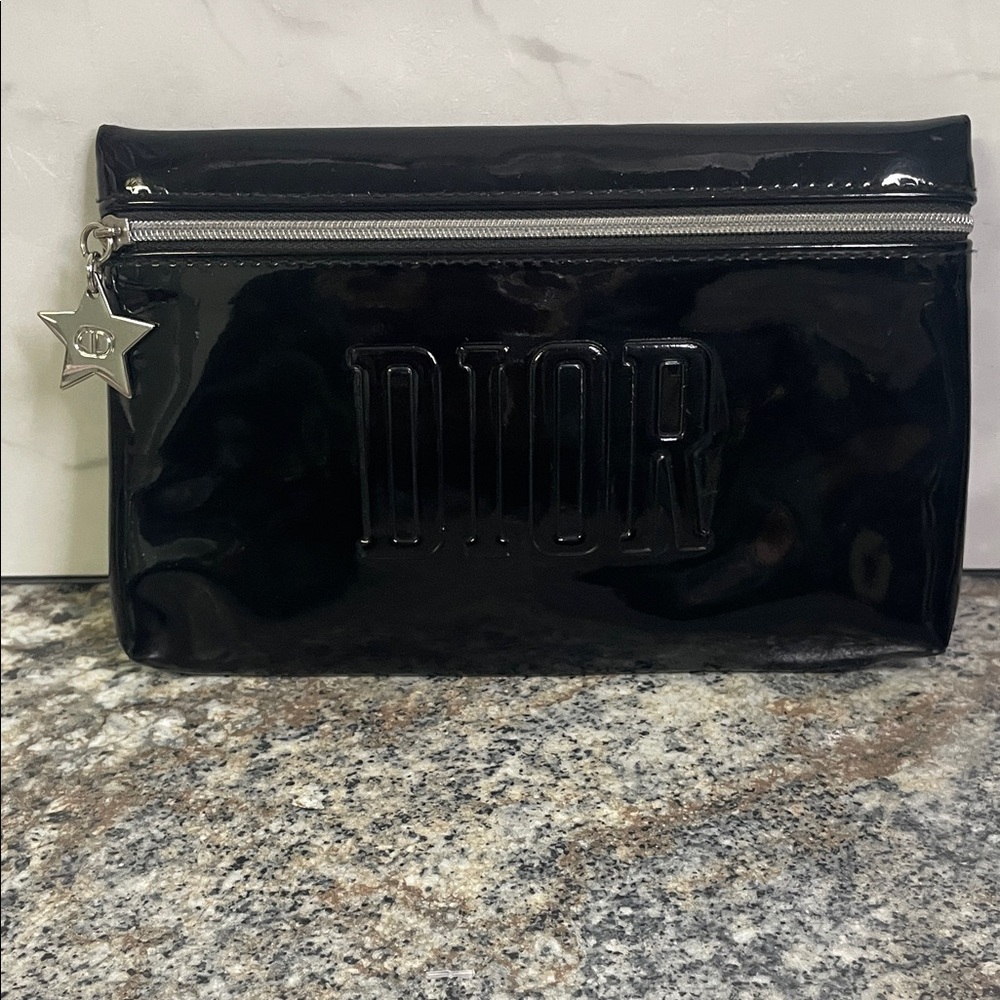Dior Glossy Black Cosmetics Bag